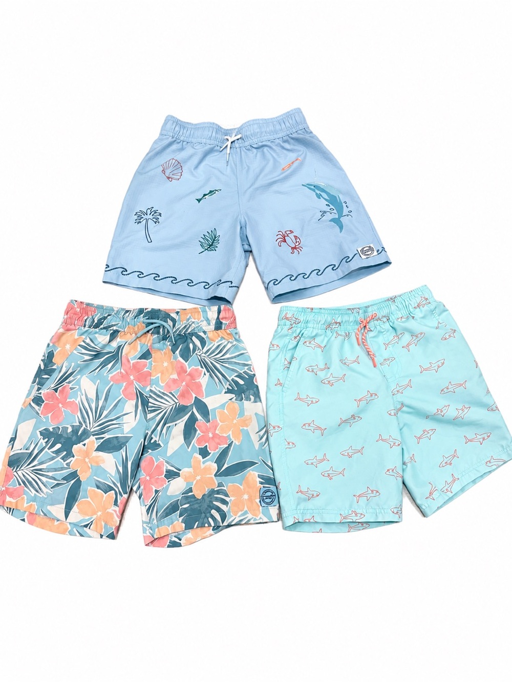 Trio of abercrombie kids and cat and jack boys swim shorts 11/12